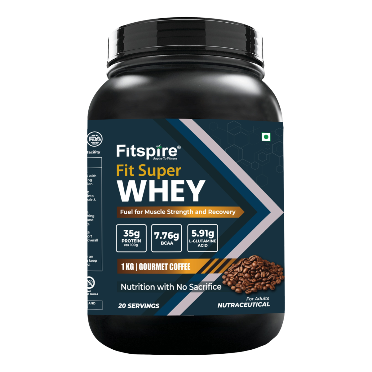 Fitspire Fit Super Whey Protein Powder Gourmet Coffee 35g Protein Easy Digestion No Added Sugar Muscle Support Protein Formula with Digestive Enzymes for Better Absorption 1kg-image-18