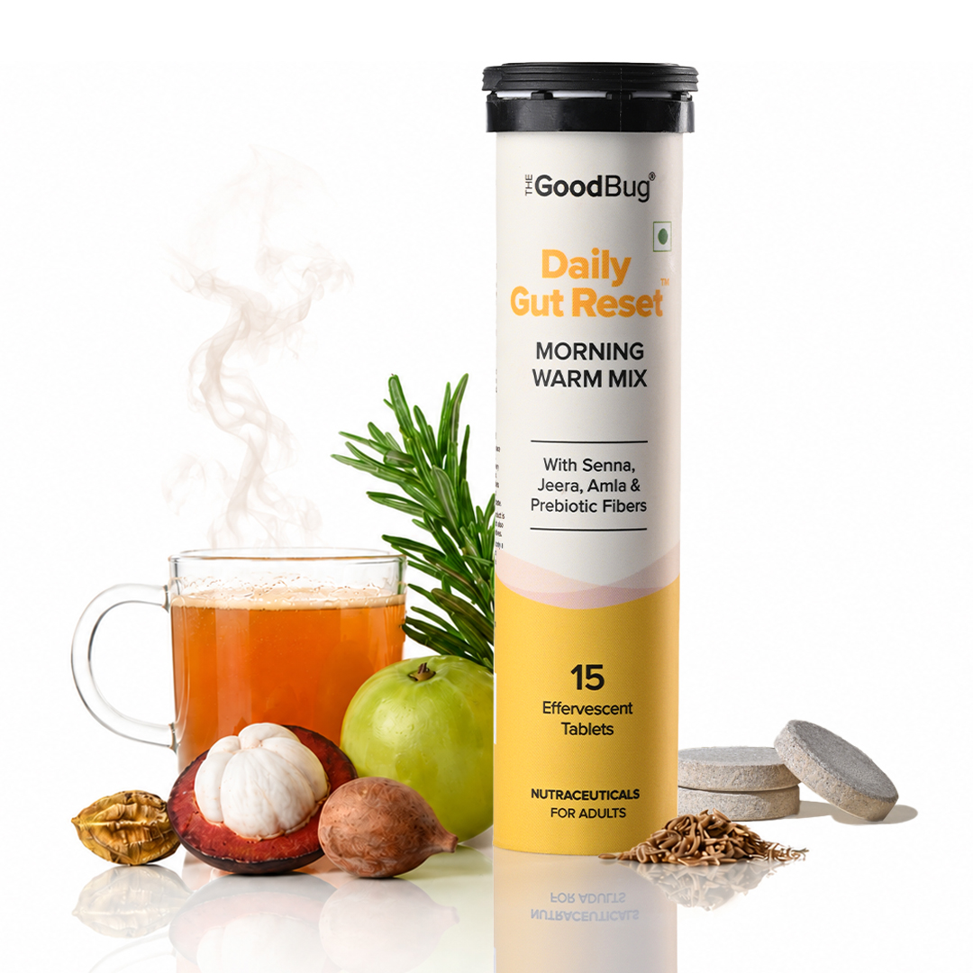 The Good Bug | Gut Reset Morning Warm Mix | Effervescent Tablets with Ayurvedic ingredients & Prebiotic Fibres | Supports Regular Bowels, Eases Bloating & Digestive Comfort | 15 Tablets-picture-21