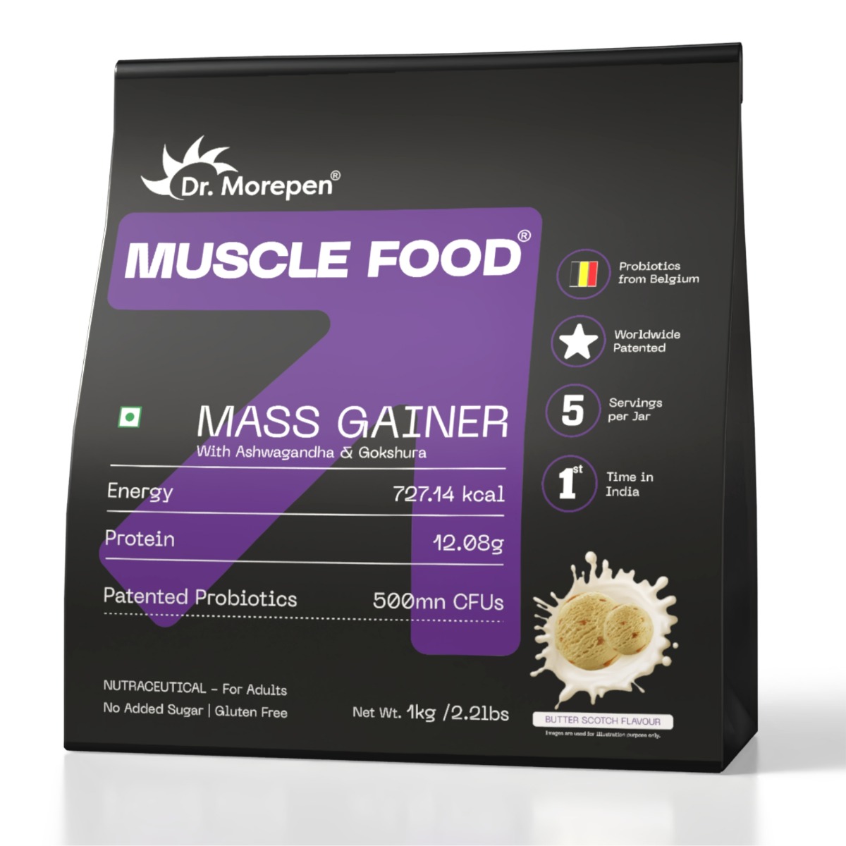 Dr. Morepen Mass Gainer High-Calorie, High-Protein Formula for Healthy Weight Gain, Muscle Growth & Sustained Energy-image-42