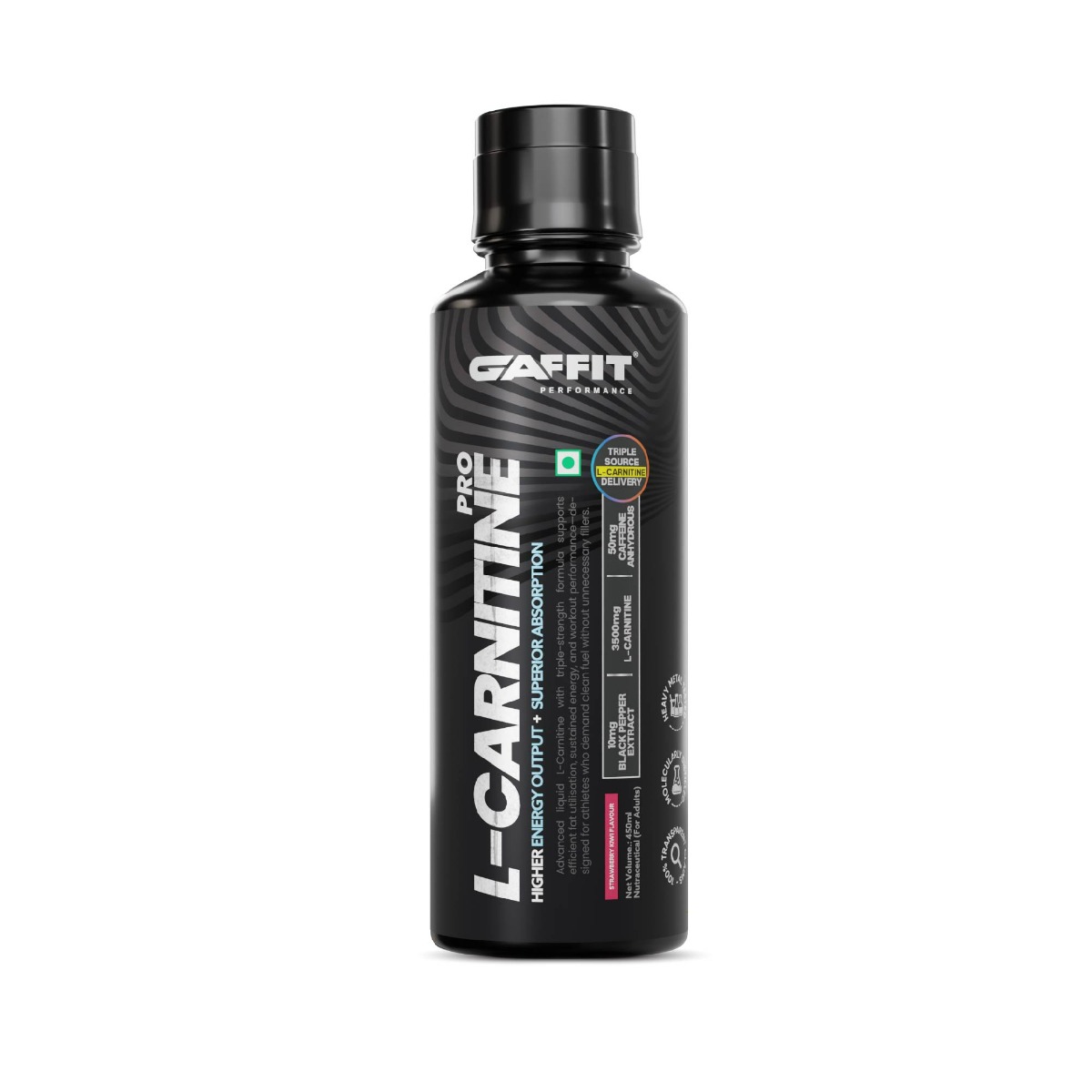 GAFFIT Pro L-Carnitine 3500mg | Liquid L-Carnitine | Fat Metabolism Support | Green Tea Extract, Betaine, Taurine, Caffeine | 450ml-picture-11