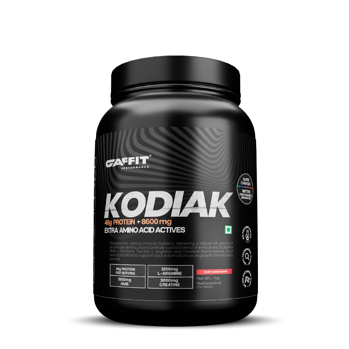GAFFIT KODIAK Mass Gainer | 48g Protein per Serving | High-Calorie Mass Gainer | 8600mg Added Amino Actives & Digestive Enzymes-image-5